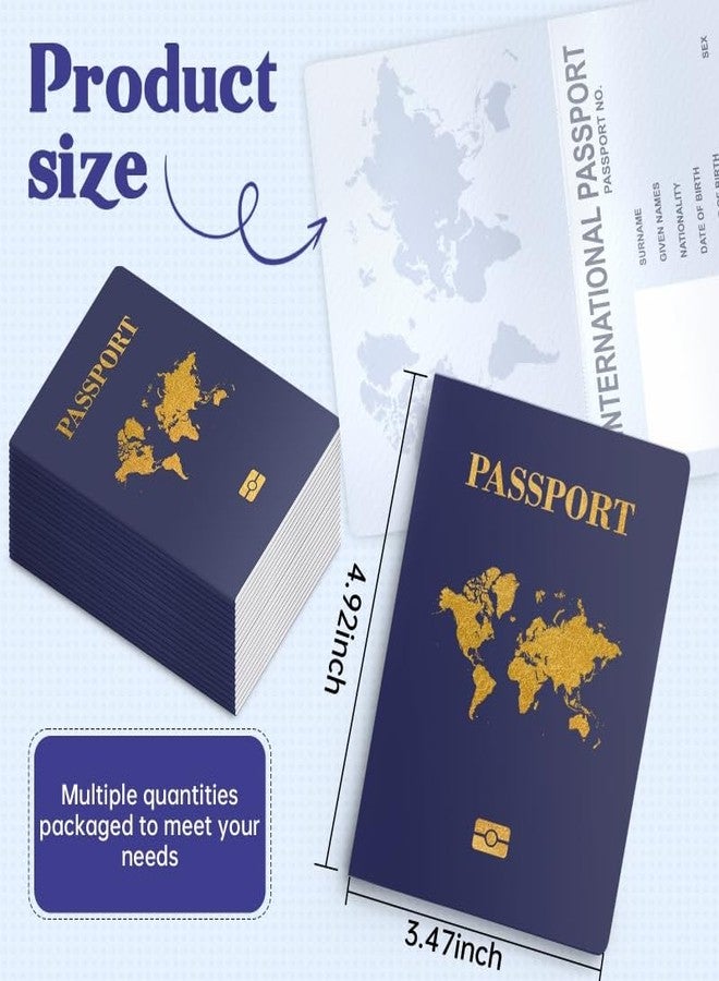 WAHXIAOSW 10 Pcs Kids Passport Book - Blank Fake Passport Notebooks for Pretend Travel, Party Supplies, School Projects, Travel-Themed Events - Image 2